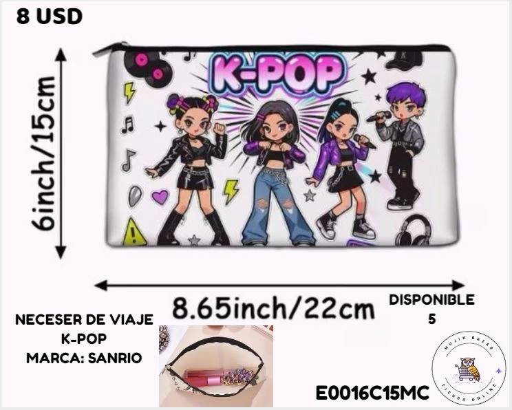 CARTUCHERA O NECESER DE VIAJE K-POP's foto | Mujik Bazar |  BizneCubano