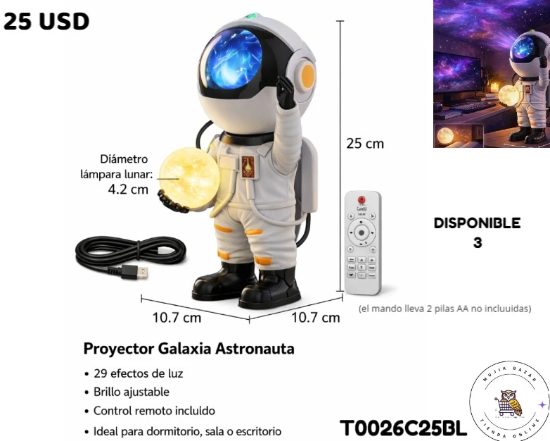 PROYECTOR DE GALAXIA ASTRONAUTA's foto | Mujik Bazar |  BizneCubano
