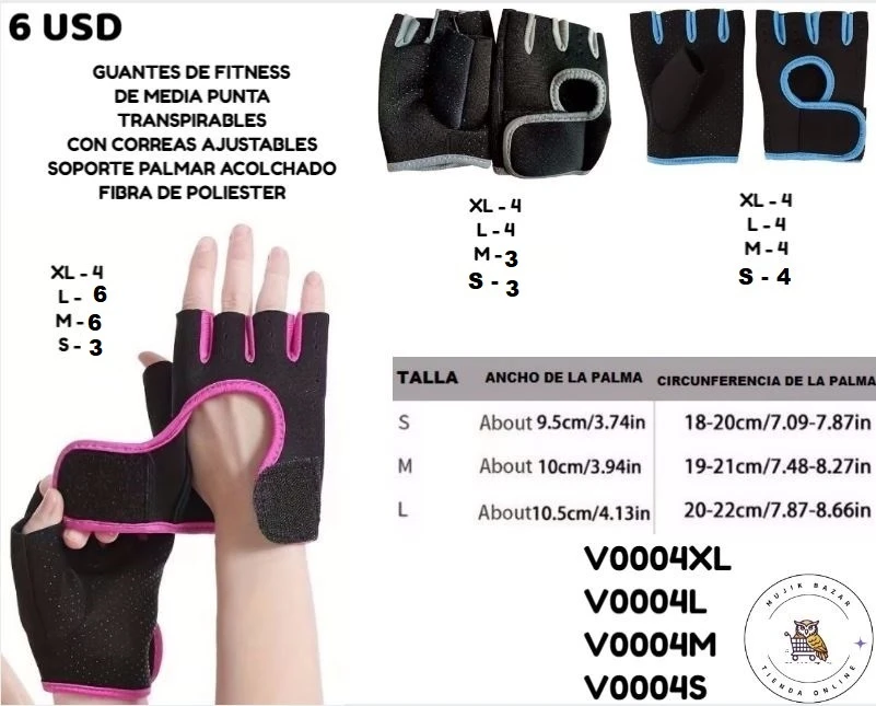 GUANTES FITNESS DE MEDIO DEDO's foto | Mujik Bazar |  BizneCubano