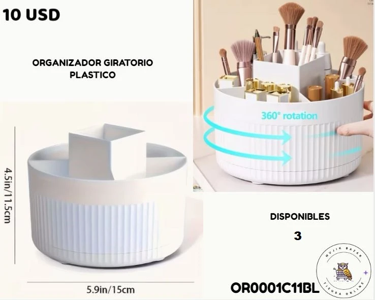 ORGANIZADOR GIRATORIO PLASTICO's foto | Mujik Bazar |  BizneCubano