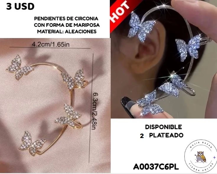 PENDIENTES DE CIRCONIA's foto | Mujik Bazar |  BizneCubano