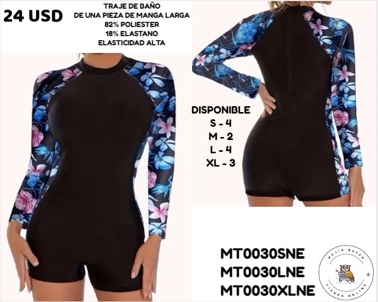 TRAJE DE BAÑO DE 1 PIEZAS DE MANGA LARGA's foto | Mujik Bazar |  BizneCubano