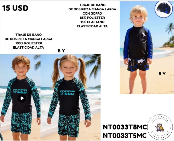 TRAJE DE BAÑO 2 PIEZAS MANGAS LARGAS's foto | Mujik Bazar |  BizneCubano