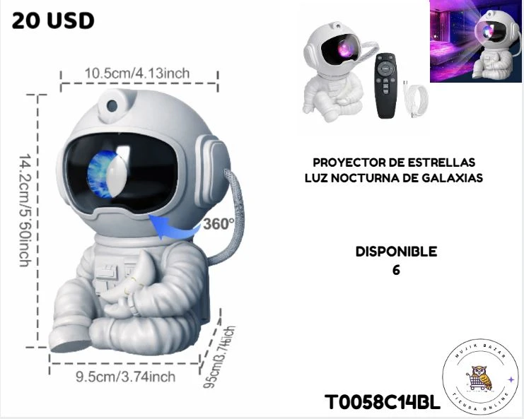 PROYECTOR DE GALAXIA ASTRONAUTA's foto | Mujik Bazar |  BizneCubano