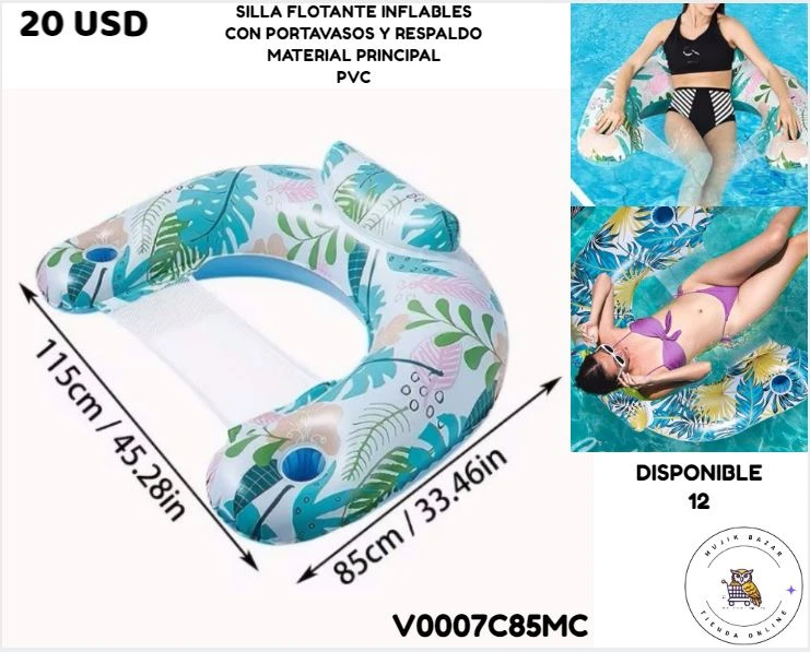 SILLA FLOTANTE INFLABLE CON PORTAVASOS's foto | Mujik Bazar |  BizneCubano