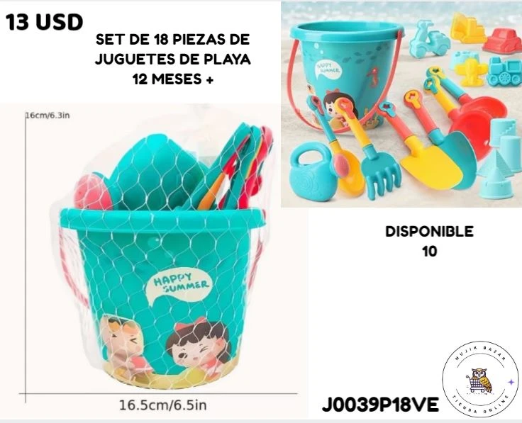 SET DE 18pcs DE JUGUETES DE PLAYA's foto | Mujik Bazar |  BizneCubano