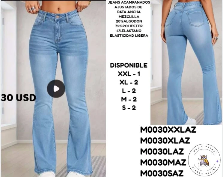 JEAN DE MEZCLILLA ACAMPANADO's foto | Mujik Bazar |  BizneCubano