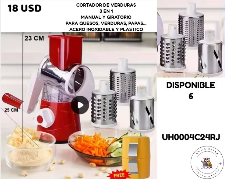 CORTADOR DE VERDURAS 3 EN 1's foto | Mujik Bazar |  BizneCubano