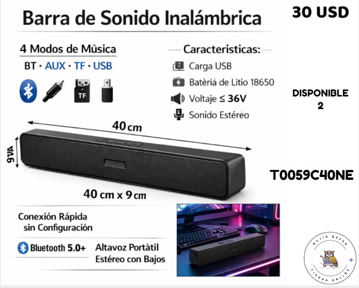 BARRA DE SONIDO's foto | Mujik Bazar |  BizneCubano