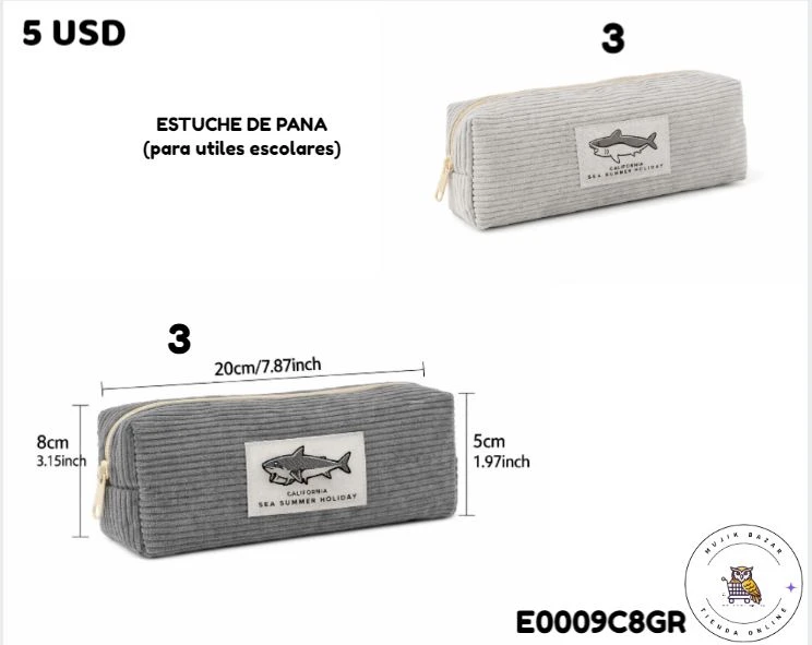 ESTUCHE DE PANA PARA UTILES ESCOLARES's foto | Mujik Bazar |  BizneCubano