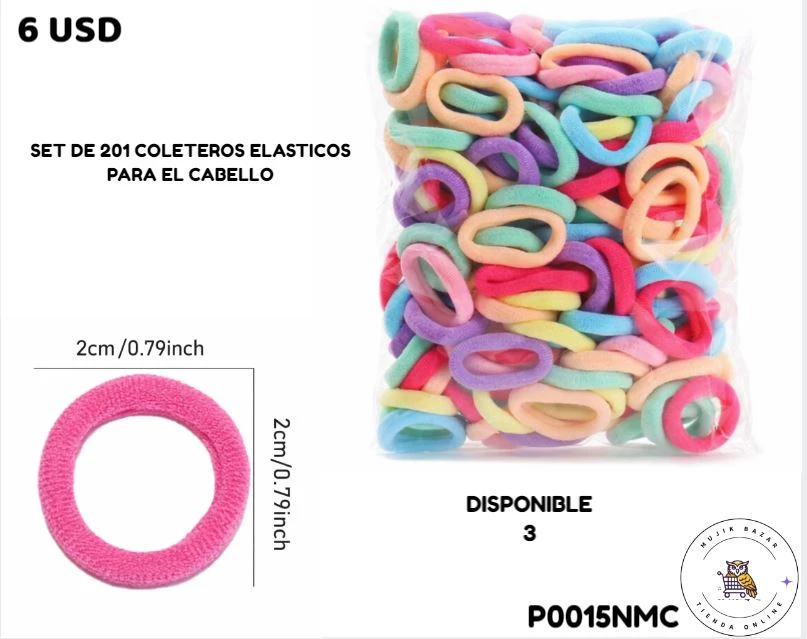 SET DE 201pcs DE COLETEROS ESLASTICOS PARA EL CABELLO's foto | Mujik Bazar |  BizneCubano