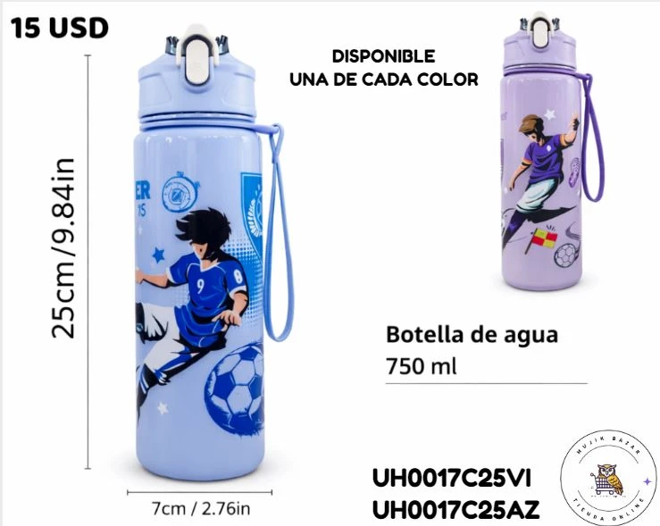 BOTELLA DE AGUA DE FOOTBALL's foto | Mujik Bazar |  BizneCubano