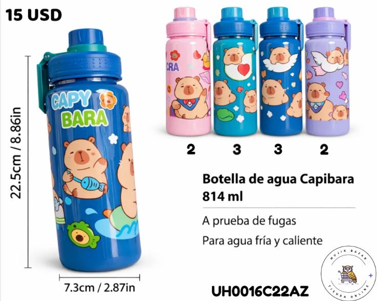 BOTELLA DE AGUA CAPIBARA's foto | Mujik Bazar |  BizneCubano