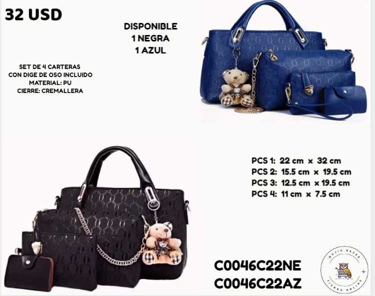 SET DE 4pcs DE CARTERAS's foto | Mujik Bazar |  BizneCubano