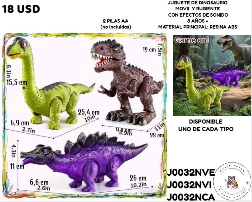 DINOSAURIOS MOVIL CON EFECTOS DE SONIDO's foto | Mujik Bazar |  BizneCubano